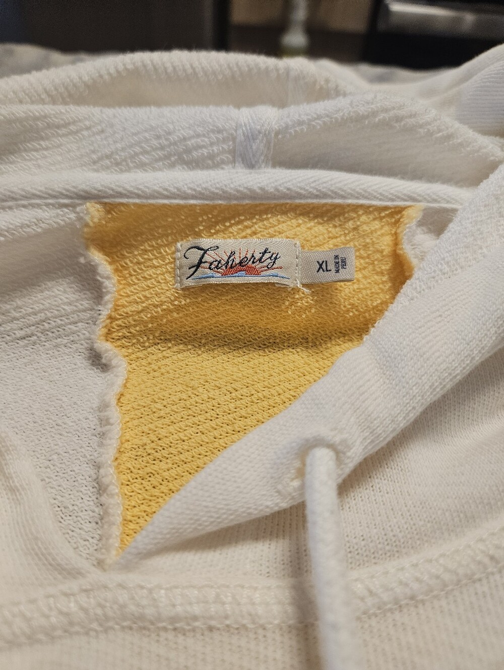 Faherty Radiant Hoodie In Sunrise Glow Size XL - Picture 8 of 14